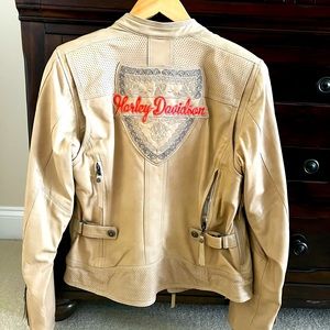Harley Davidson Women’s Jacket Beige Medium